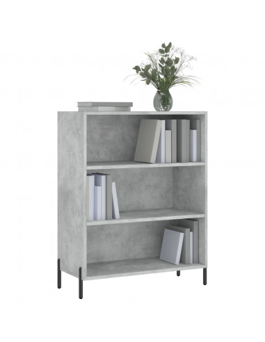 Scaffale Grigio Cemento 69,5x32,5x90 cm in Legno Multistrato