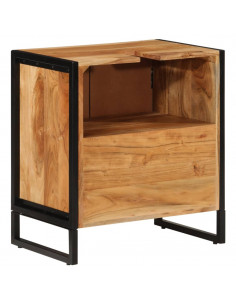 Mobile da Bagno 55x35x60 cm in Legno Massello di Acacia e Ferro 2