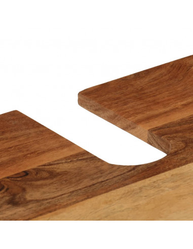 Mobile da Bagno 55x35x60 cm in Legno Massello di Acacia e Ferro