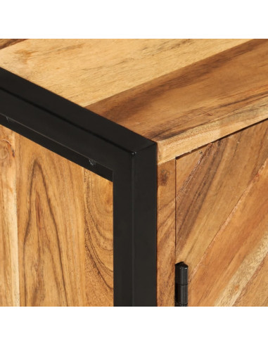 Mobile da Bagno 55x35x60 cm in Legno Massello di Acacia e Ferro