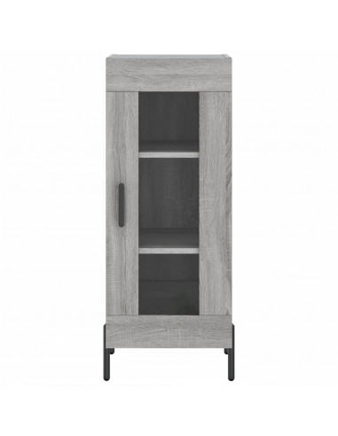 Credenza Grigio Sonoma 34,5x34x180 cm in Legno Multistrato