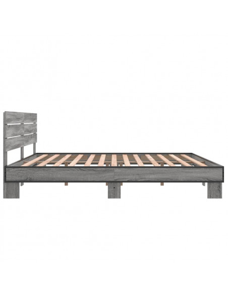 Giroletto Grigio Sonoma 180x200 cm in Legno Multistrato Metallo