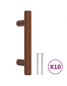 Maniglie per Mobili 10pz Bronzo 64mm in Acciaio Inox 2