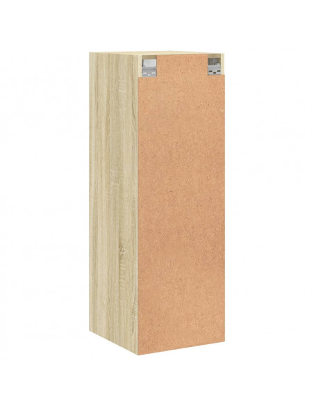 Mobile a Muro con Ante in Vetro Rovere Sonoma 35x37x100 cm