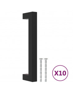 Maniglie per Mobili 10pz Nere 128mm in Acciaio Inox 2