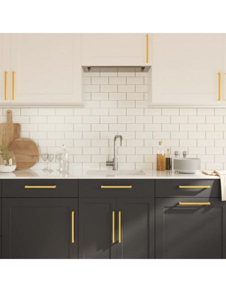 Maniglie per Mobili 5pz Oro 224mm in Acciaio Inox