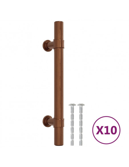 Maniglie per Mobili 10pz Bronzo 96mm in Acciaio Inox
