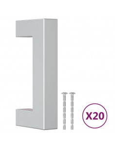 Maniglie per Mobili 20pz Argento 64mm in Acciaio Inox 2