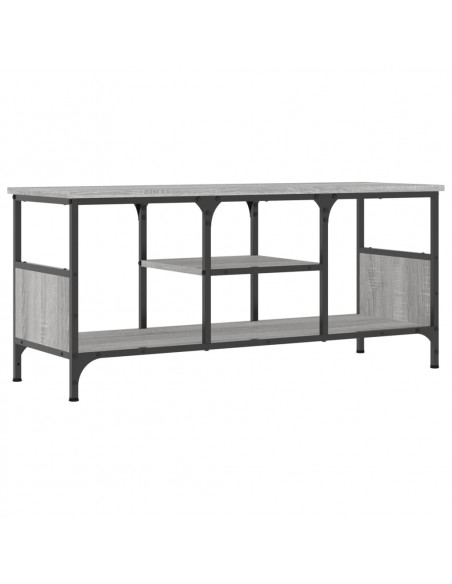 Mobile TV Grigio Sonoma 100x35x45 cm Legno Multistrato e Ferro