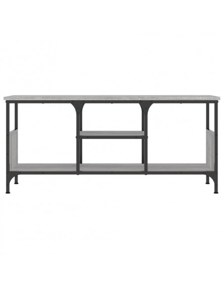Mobile TV Grigio Sonoma 100x35x45 cm Legno Multistrato e Ferro