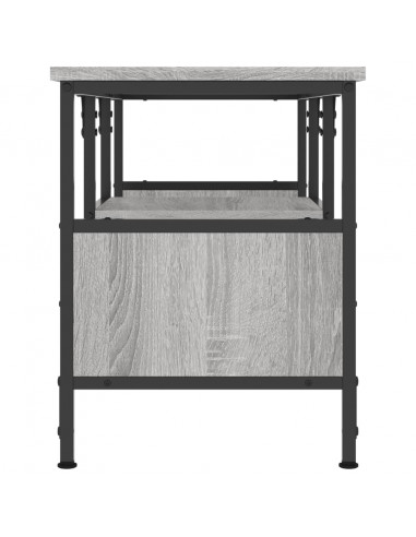 Mobile TV Grigio Sonoma 100x35x45 cm Legno Multistrato e Ferro