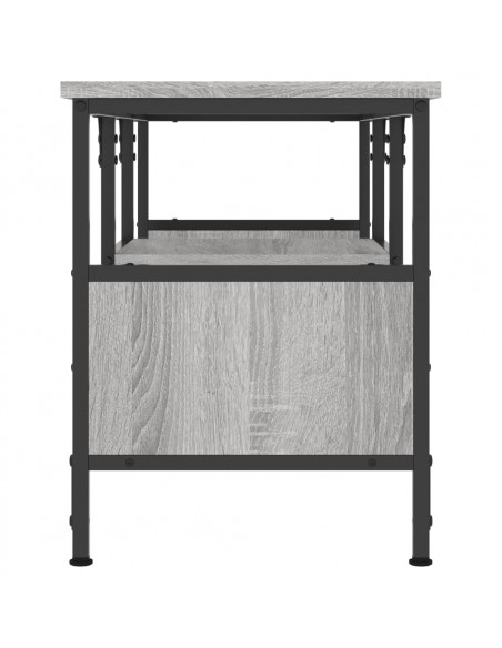 Mobile TV Grigio Sonoma 100x35x45 cm Legno Multistrato e Ferro