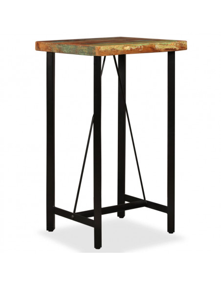 Tavolo da Bar in Legno Massello di Recupero 60x60x107 cm
