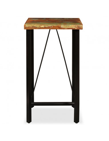 Tavolo da Bar in Legno Massello di Recupero 60x60x107 cm