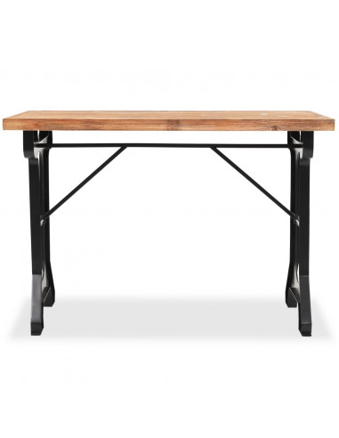 Tavolo da Pranzo con Piano in Massello di Abete 122x65x82 cm