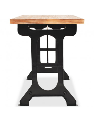 Tavolo da Pranzo con Piano in Massello di Abete 122x65x82 cm