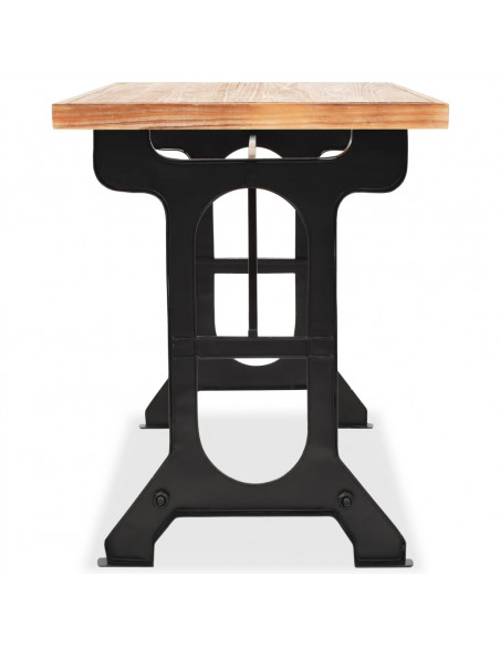 Tavolo da Pranzo con Piano in Massello di Abete 122x65x82 cm