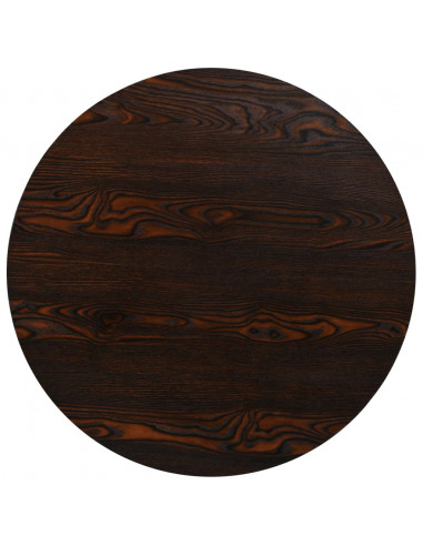 Tavolo Bistrot in MDF e Acciaio Rotondo 80x75 cm Cenere Scura