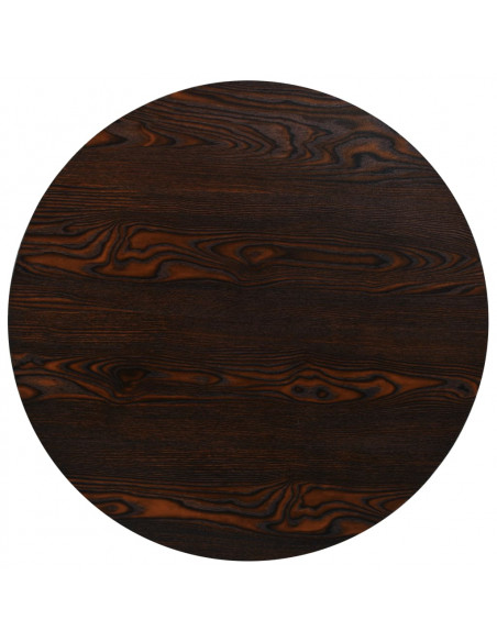 Tavolo Bistrot in MDF e Acciaio Rotondo 80x75 cm Cenere Scura