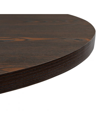 Tavolo Bistrot in MDF e Acciaio Rotondo 80x75 cm Cenere Scura