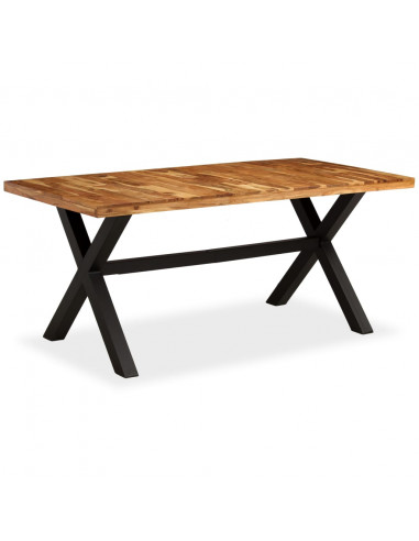 Tavolo da Pranzo Legno Massello di Acacia e Mango 180x90x76 cm
