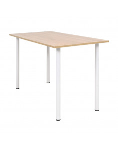 Tavolo da Pranzo 120x60x73 cm Rovere e Bianco 2