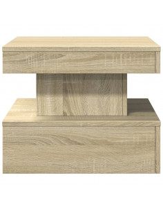 Tavolino da Salotto Gambe in Metallo Rovere Sonoma 50x50x40 cm 2