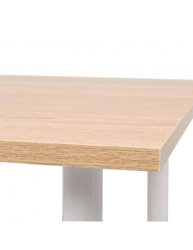 Tavolo da Pranzo 120x60x73 cm Rovere e Bianco