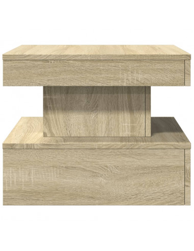 Tavolino da Salotto Gambe in Metallo Rovere Sonoma 50x50x40 cm