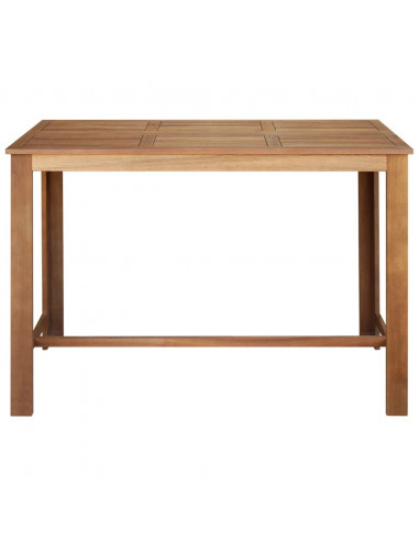 Tavolo da Bar in Legno Massello di Acacia 150x70x105 cm