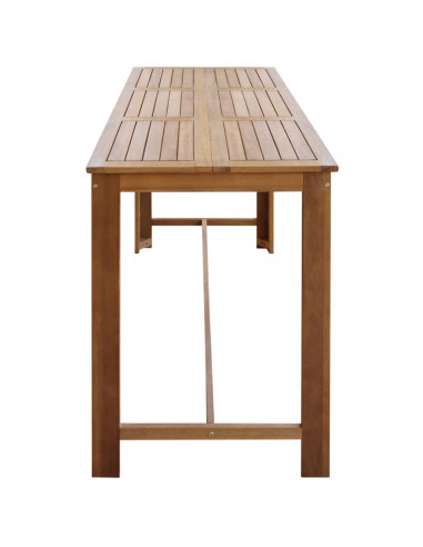 Tavolo da Bar in Legno Massello di Acacia 150x70x105 cm