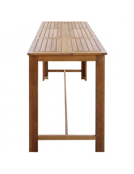 Tavolo da Bar in Legno Massello di Acacia 150x70x105 cm