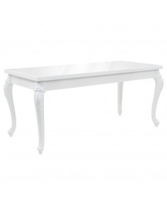 Tavolo da Pranzo 179x89x81 cm Bianco Lucido 2