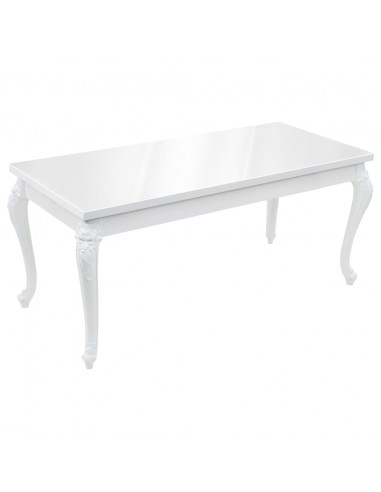 Tavolo da Pranzo 179x89x81 cm Bianco Lucido
