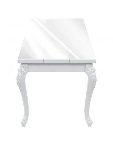 Tavolo da Pranzo 179x89x81 cm Bianco Lucido