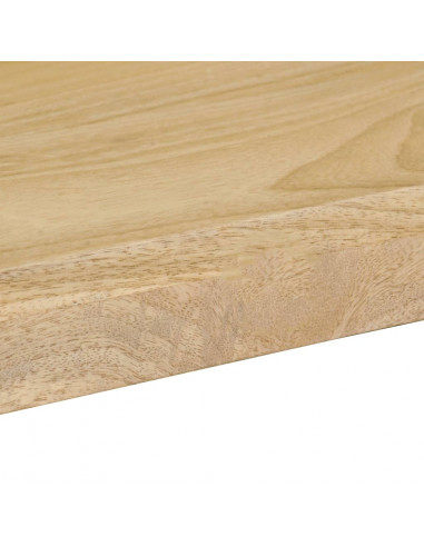 Tavolo da Pranzo 115x55x76 cm Legno Massello di Mango e Acciaio