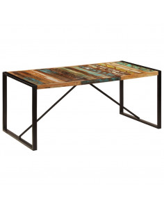 Tavolo da Pranzo 180x90x75 cm in Legno Massello di Recupero 2