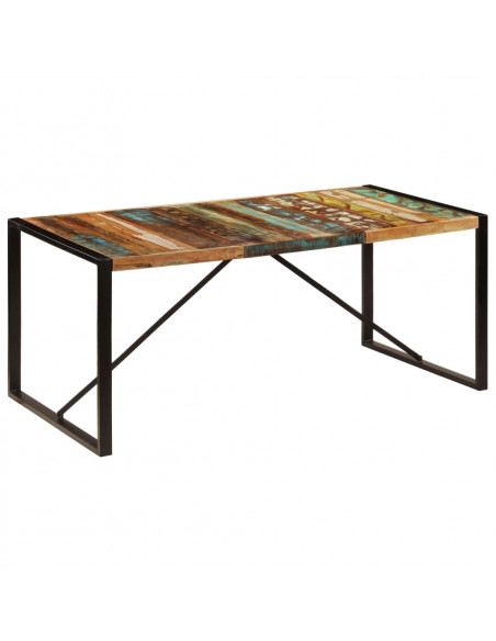 Tavolo da Pranzo 180x90x75 cm in Legno Massello di Recupero