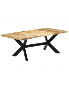 Tavolo da Pranzo 200x100x75 cm in Legno Massello di Mango 2