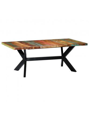 Tavolo da Pranzo 200x100x75 cm in Legno Massello di Recupero