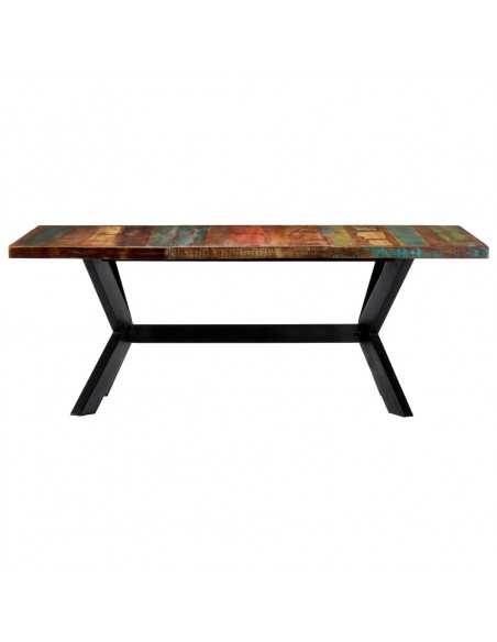 Tavolo da Pranzo 200x100x75 cm in Legno Massello di Recupero