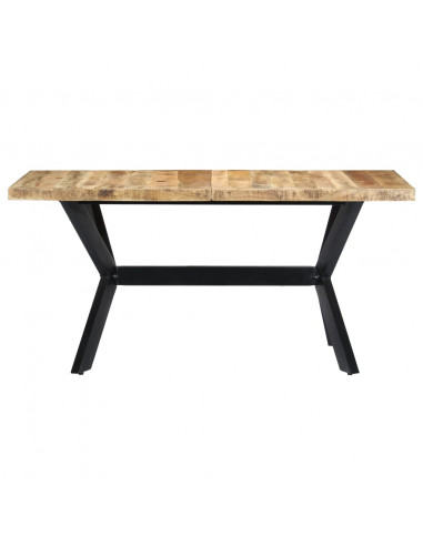 Tavolo da Pranzo 140x70x75 cm in Legno Massello di Mango Grezzo