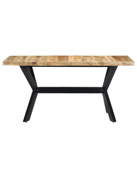 Tavolo da Pranzo 140x70x75 cm in Legno Massello di Mango Grezzo