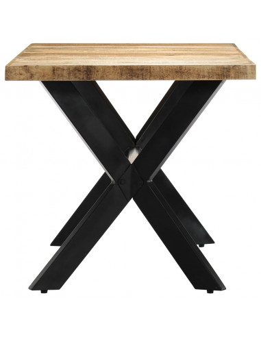 Tavolo da Pranzo 140x70x75 cm in Legno Massello di Mango Grezzo