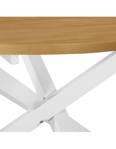 Tavolo da Pranzo Bianco 120x75 cm in MDF