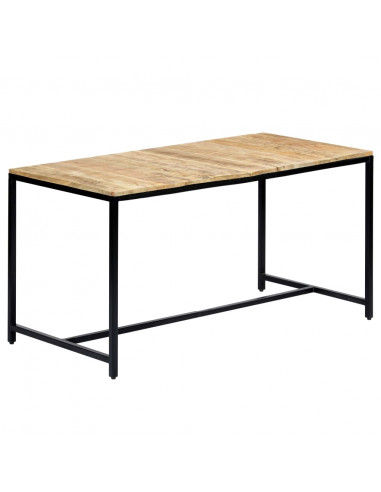 Tavolo da Pranzo 140x70x75 cm in Legno Massello di Mango Grezzo