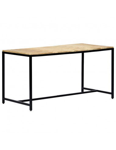 Tavolo da Pranzo 140x70x75 cm in Legno Massello di Mango Grezzo