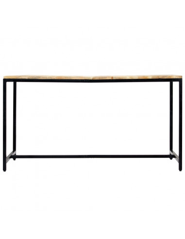 Tavolo da Pranzo 140x70x75 cm in Legno Massello di Mango Grezzo