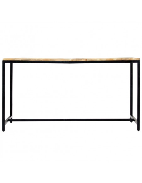 Tavolo da Pranzo 140x70x75 cm in Legno Massello di Mango Grezzo