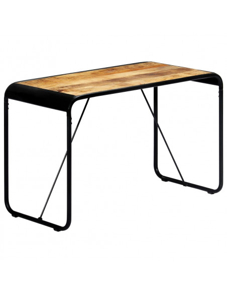 Tavolo da Pranzo 118x60x76 in Legno Massello di Mango Grezzo